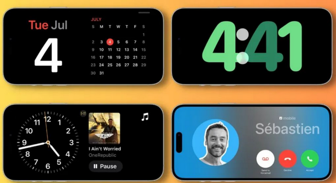 双鸭山苹果手机维修分享iOS17横屏充电待机显示有什么好处 