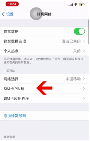 双鸭山苹果14维修网分享如何给iPhone14的SIM卡设置密码 