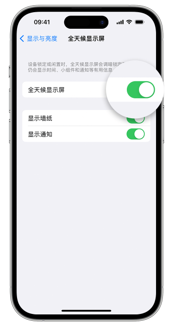 双鸭山苹果14维修店分享如何自定义 iPhone 14 Pro 常亮显示屏 